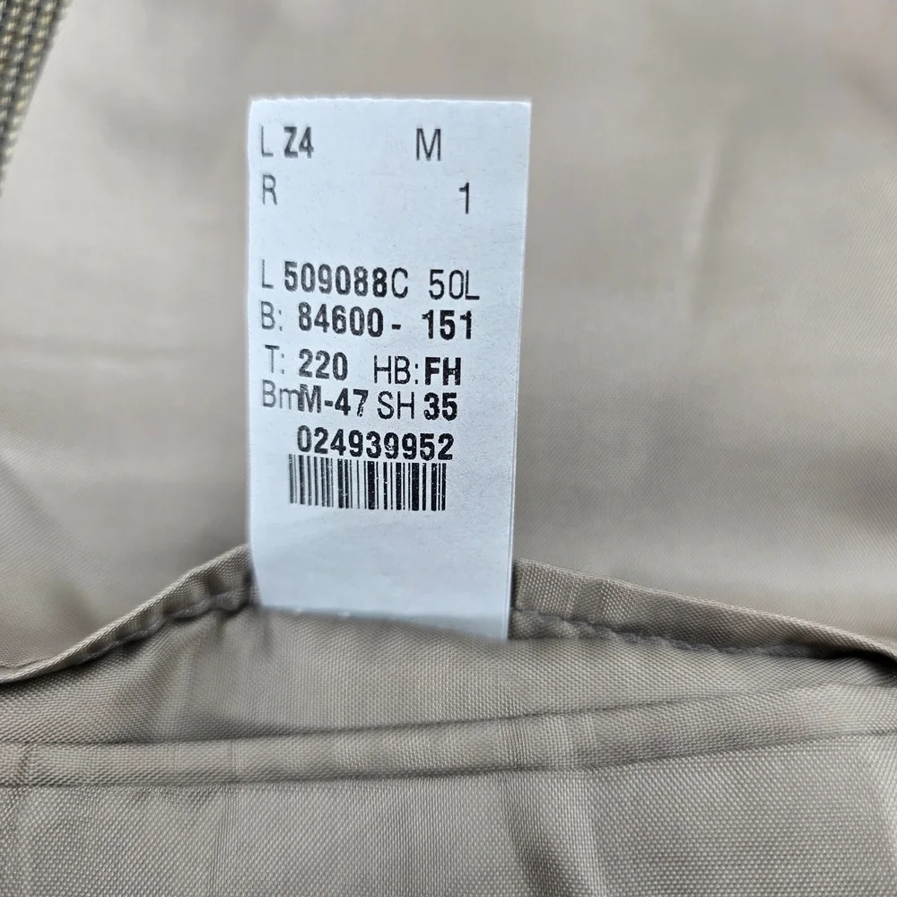 Lauren Ralph Lauren Blazer Mens Wool Micro Houndstooth Tan Olive 50L